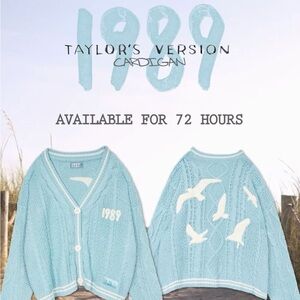 Official Taylor Swift 1989 cardigan size XL/2XL